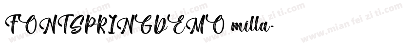 FONTSPRINGDEMO milla字体转换